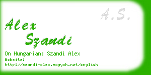 alex szandi business card